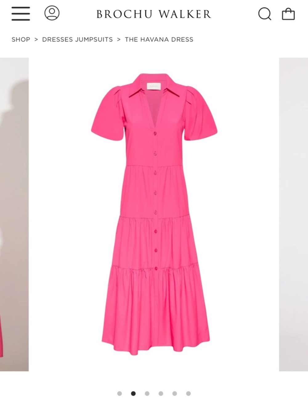 Brochu Walker Hot Pink Tiered Maxi Dress